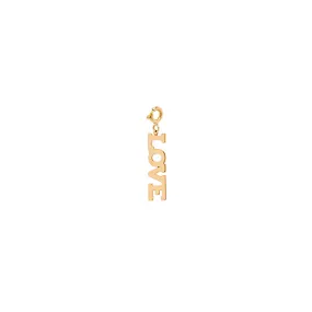 14k 4 Letter Charm Pendant on Spring Ring