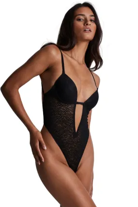 Aubade Sculpt By Aubade Bodysuit, Black Pepper (1W86)