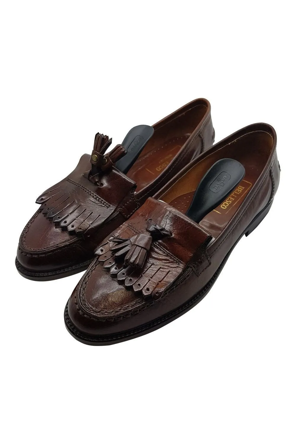 BELLESCO Italian Leather Slip on Shoes (38)