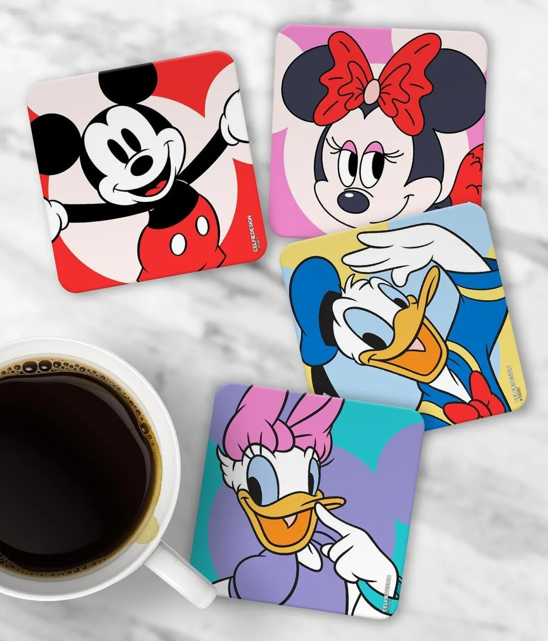 Disney Couples - 10 X 10 (cm) Coasters Set of 4