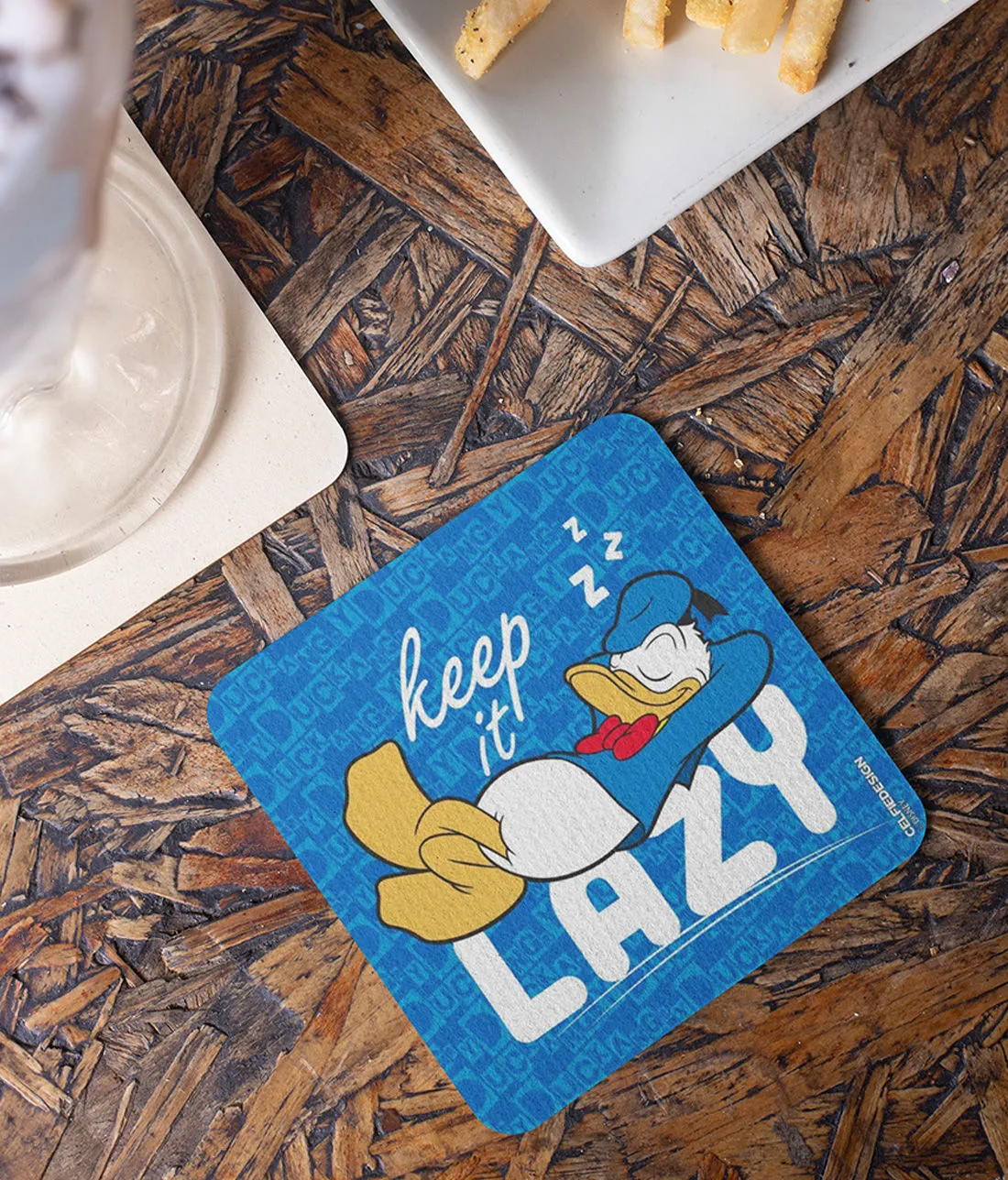 Donald Keeping It Lazy - 10 X 10 (cm) Coasters