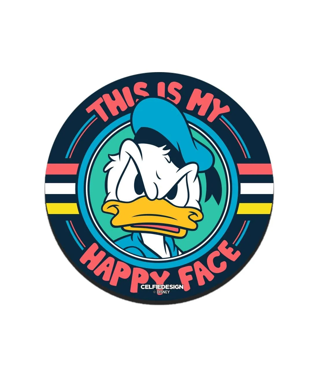 Donalds Happy Face - 10 X 10 (cm) Circular Coasters