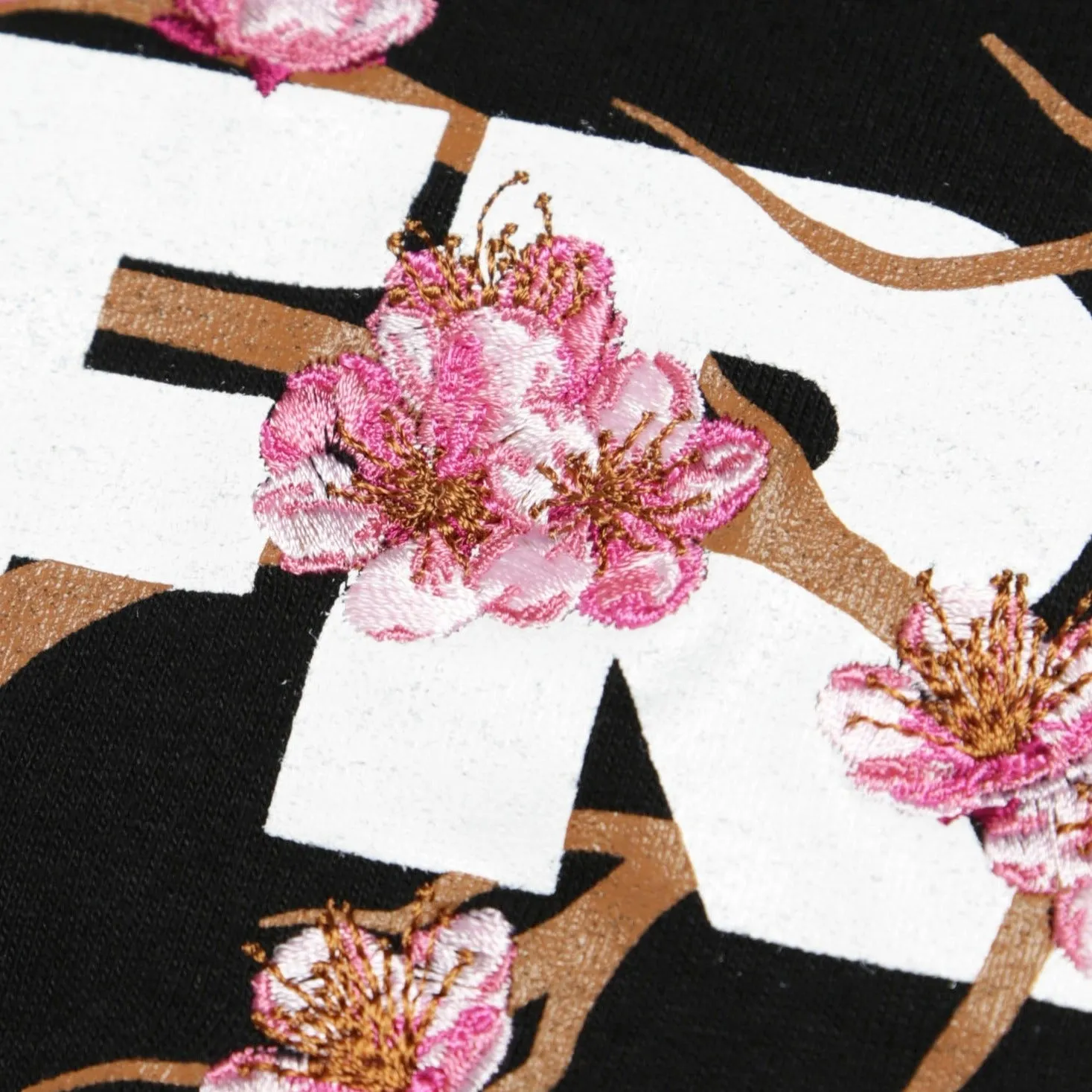 FR2 JAPAN Sakura Embroidery #FR2 Logo Tee Black (Japan Exclusive)