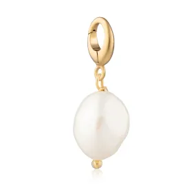 Gold Plated Baroque Pearl Charm