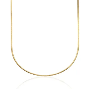 Gold Plated Round Snake Chain Necklace