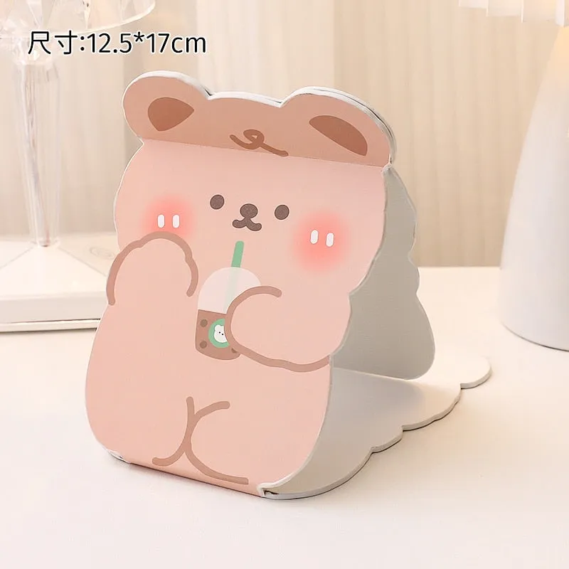 Kawaii Desktop Stand Folding Makeup Mirror