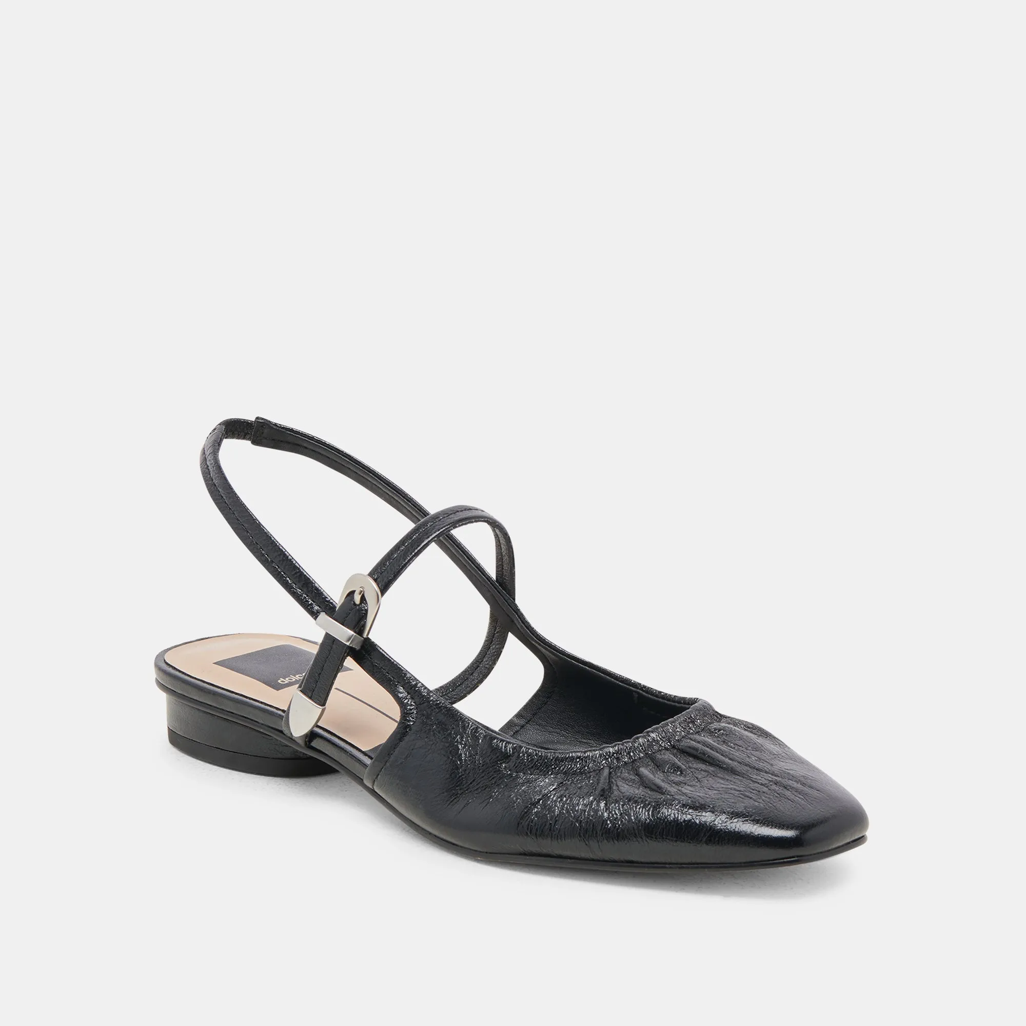 RIANNE FLATS MIDNIGHT CRINKLE PATENT