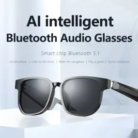 Smart Glasses Sunglasses for Drivers with Anti-blue Light Bluetooth Headset AI Audio Glasses Free Your Hands