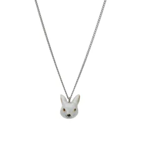 Spring Sale - White Rabbit Head Necklace