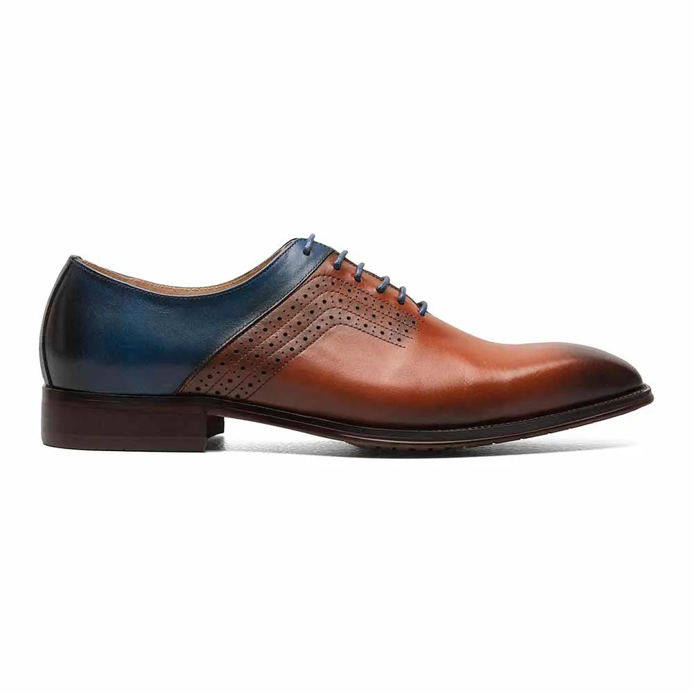 Stacy Adams Cognac Multi HALLOWAY Plain Toe Oxford