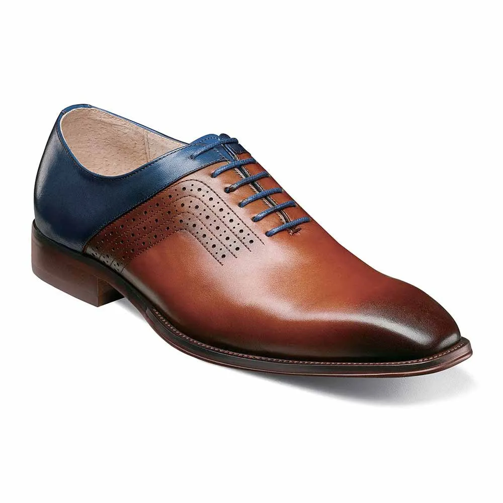 Stacy Adams Cognac Multi HALLOWAY Plain Toe Oxford