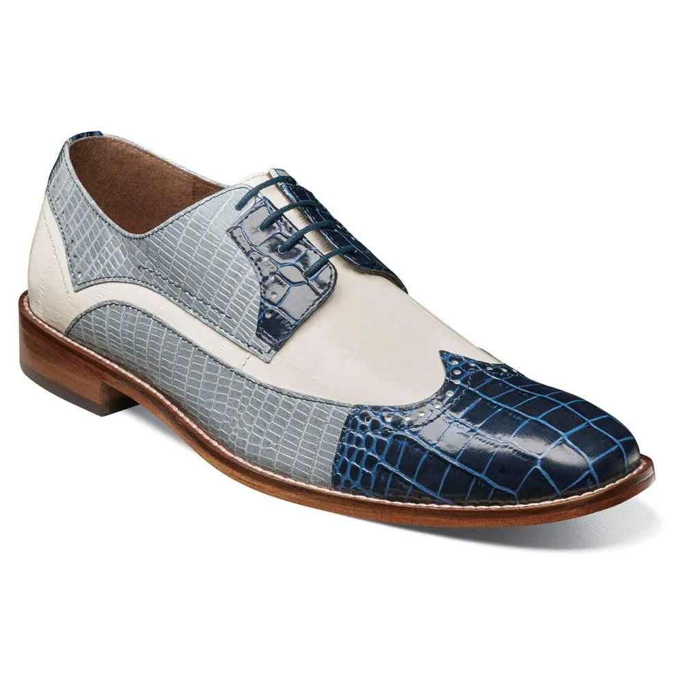 Stacy Adams Gallinari Blue Multi Wingtip Lace Up