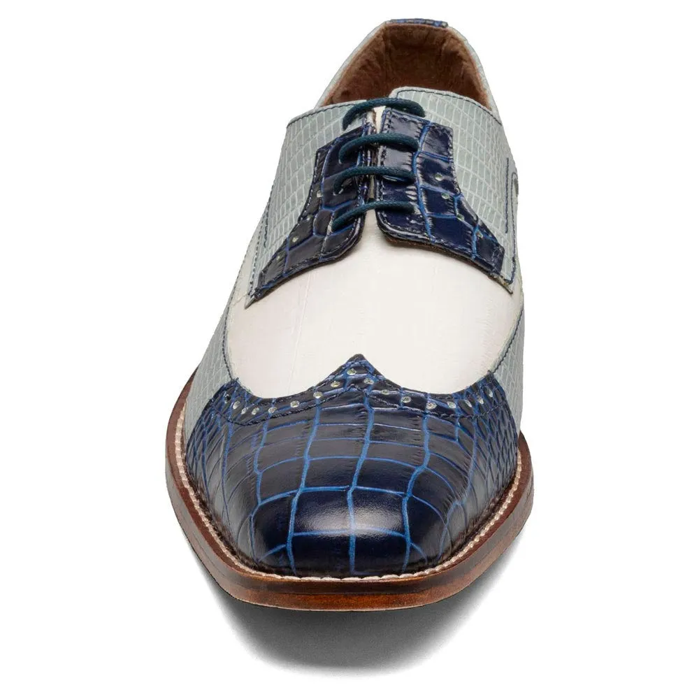 Stacy Adams Gallinari Blue Multi Wingtip Lace Up